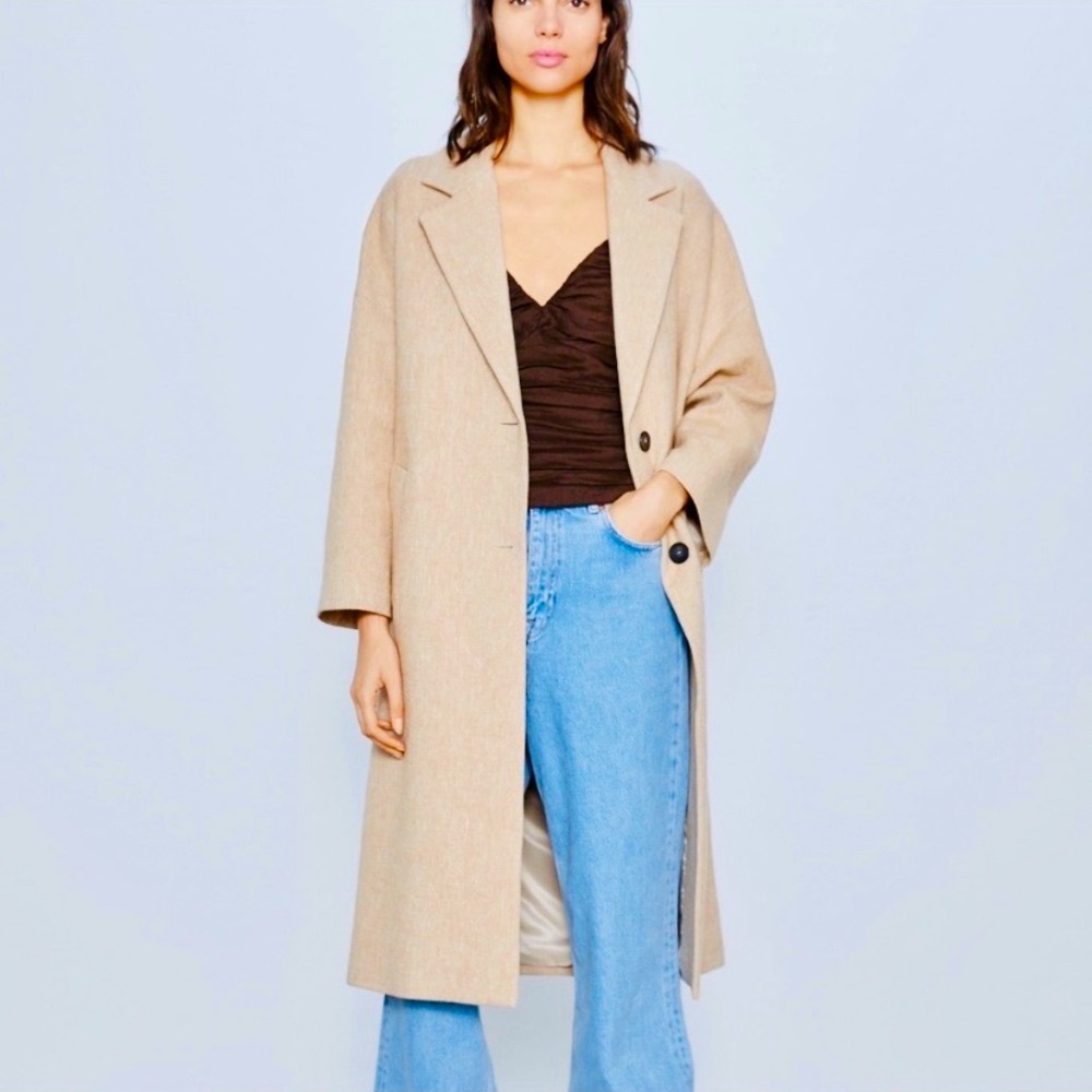 🆕✨ TAUPE BUTTONED RUSTIC COAT